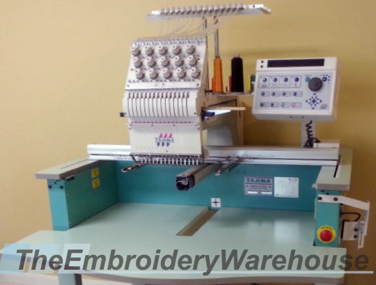 ID#1447 - Tajima TMEX-C1501 Commercial Embroidery Machine.  Year 2001 : 1 : 15 - www.TheEmbroideryWarehouse.com